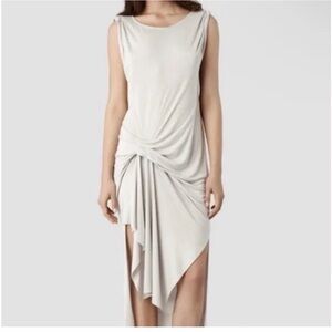 All Saints asymmetrical drape dress